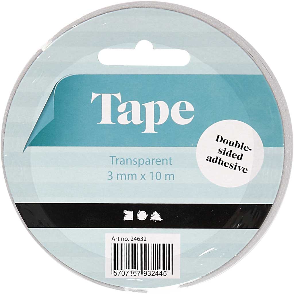 Ruban adhésif double face Creativ company, l: 3 mm, 10 m 1 rouleau