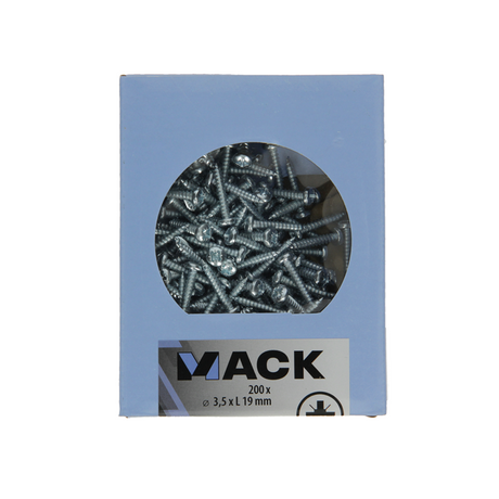 Mack 1006997 - zelftap. schroef cyl. kop 200 200 st 3,5x19mm | 5 stuks