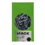 Mack 1007038 - houtdraadbout staal verzinkt 100 st 8 x 50 mm | 4 stuks