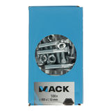 Mack 1007060 - houtbout + moer verzinkt 100 st 8 x 50 mm | 4 stuks