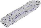 Mack 1006922 - pp gevlochten wit blauw streng8mm 10m | 5 stuks