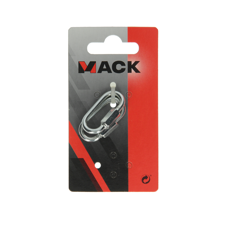 Mack 1008480 - 2 loze schakels + moer 3,5mm verzinkt | 10 stuks
