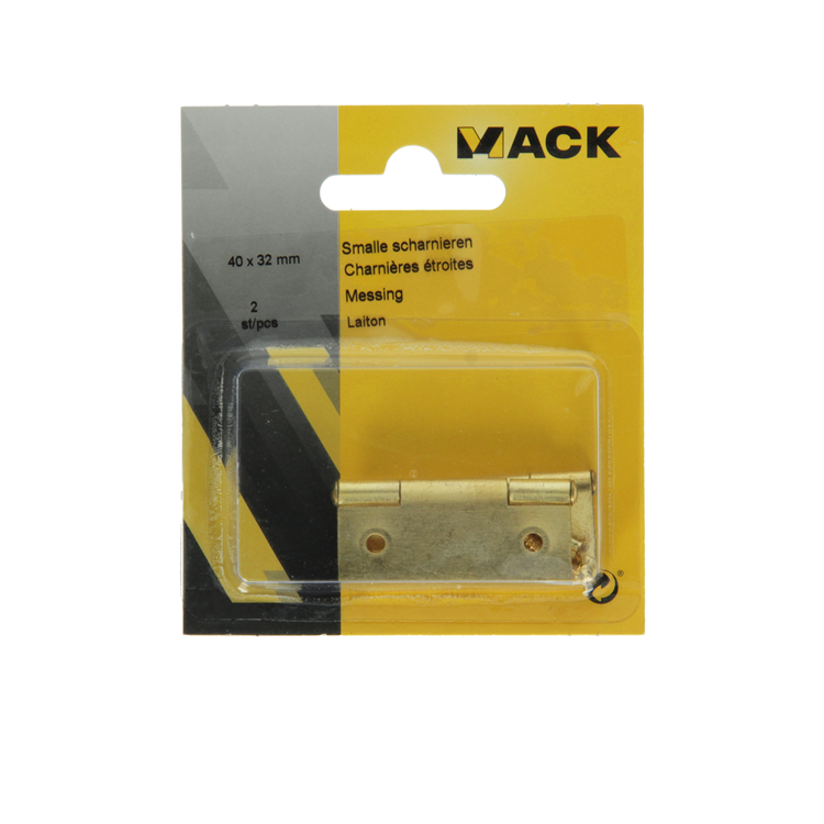 Mack 1013503 - 2 smalle scharnieren messing h 40 x b 32 mm | 5 stuks