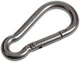 Mack 1008439 - 1 karabijnhaak + veer 6 x 60mm inox | 10 stuks