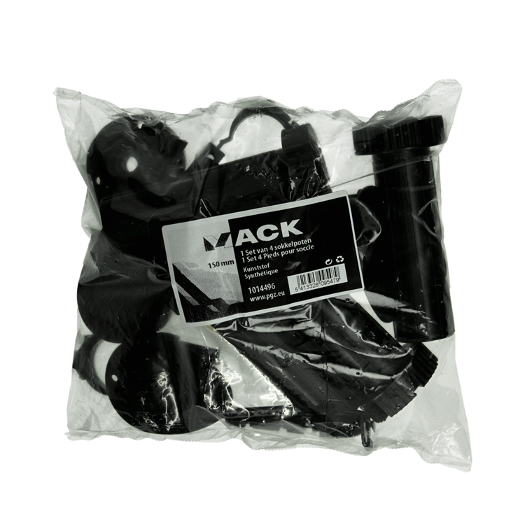 Mack 1014496 - set van 4 sokkelpoten kunststof 150 mm | 10 stuks