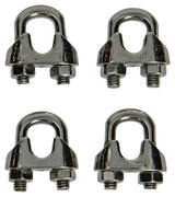 Mack 1008445 - 4 staaldraadklemmen 6mm inox | 10 stuks