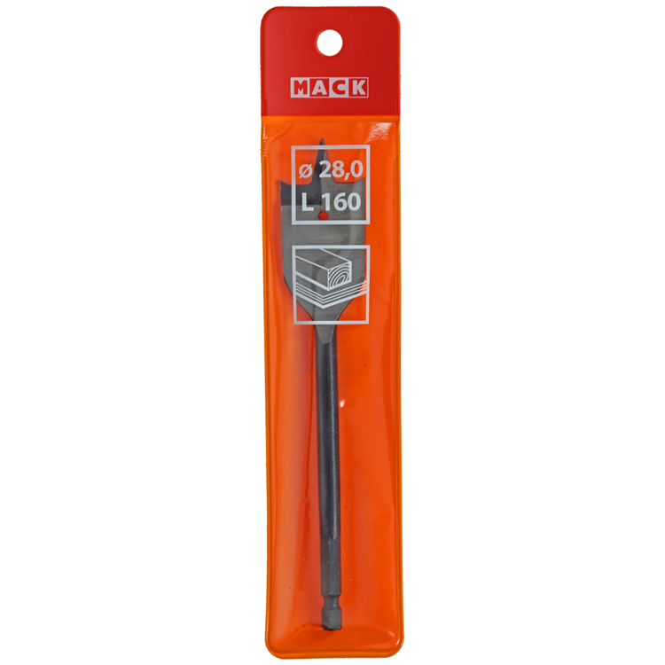 Mack 1018255 - platte houtboor 28mm | 2 stuks