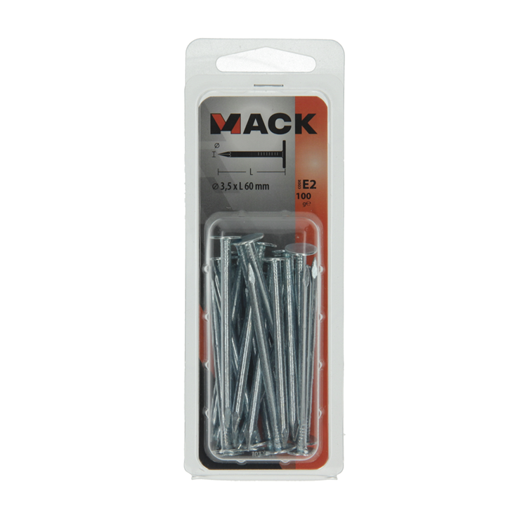 Mack 1017206 - schalienagel staal verzinkt 100 gr 3,5 x 60 mm | 5 stuks