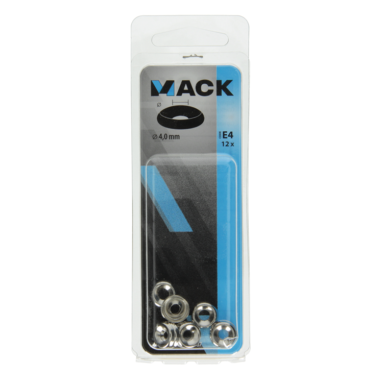 Mack 1017387 - kuipring vr houtschroef mess. vern. 12st 4,0 mm | 10 stuks