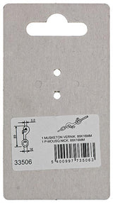 Mack 1008476 - 1 musketonhaak 16 x 89mm vernikkeld | 10 stuks