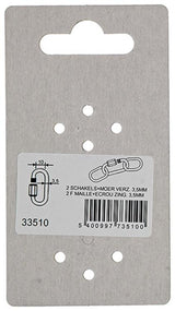 Mack 1008480 - 2 loze schakels + moer 3,5mm verzinkt | 10 stuks