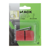 Mack 1047643 - deurstop rubber + schroef rood 30 x 25 mm 2 st pcs | 6 stuks