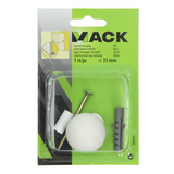 Mack 1047648 - deurbol met plug wit ø 35 mm 1 st pc | 6 stuks