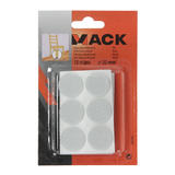 Mack 1047697 - viltpastille zelfklevend wit ø 22 mm 12 st pcs | 12 stuks