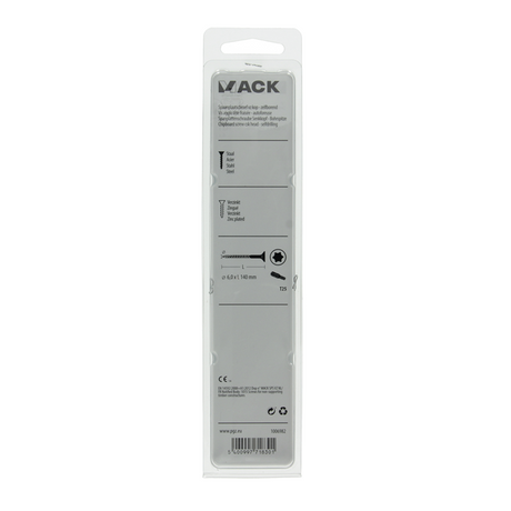Mack 1006982 - spaanplschrf. vzkop-zelfb geelverzinkt 4st 6 x 140mm | 5 stuks