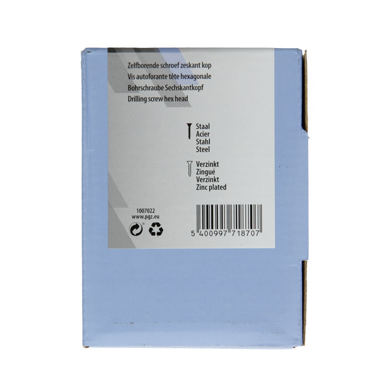 Mack 1007022 - zelfbor. schroef zeskant 200 200 st 4,8x25mm | 5 stuks