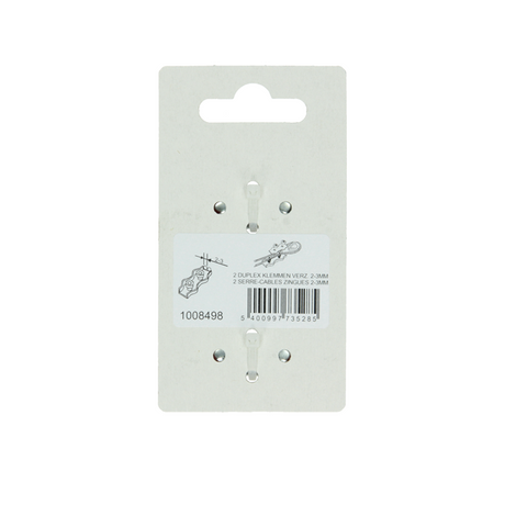 Mack 1008498 - 2 staaldraadklemmen 3mm duplex verzinkt | 10 stuks