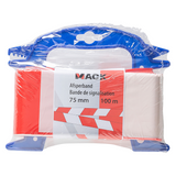 Mack 1014099 - afsperband rood wit haspel 75mm x 100m 35 micron | 5 stuks