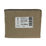 1015643 - doos 5 kg. nagels platte kop 3,0x50 mm | 3 stuks