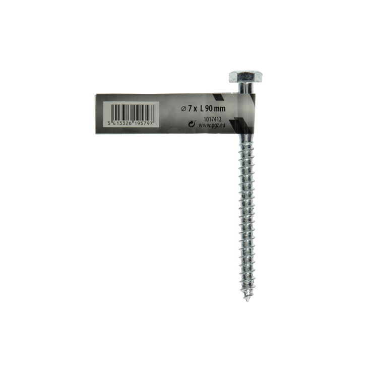 Mack 1017412 - houtdraadbout staal verzinkt 1 st 7 x 90 mm | 10 stuks