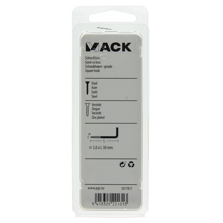 Mack 1017817 - schroefduim staal verzinkt 16st 3,0 x 30 mm | 10 stuks