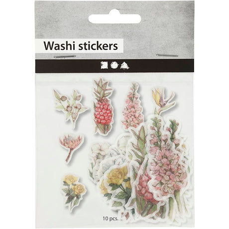 Creativ company ruban de masquage autocollants, fleurs, taille 25-60 mm, 30 pièces 1 boîte