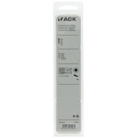 Mack 1019961 - beton raamschroef verzinkt cil.kop 8st 7,5 x 92 mm | 5 stuks