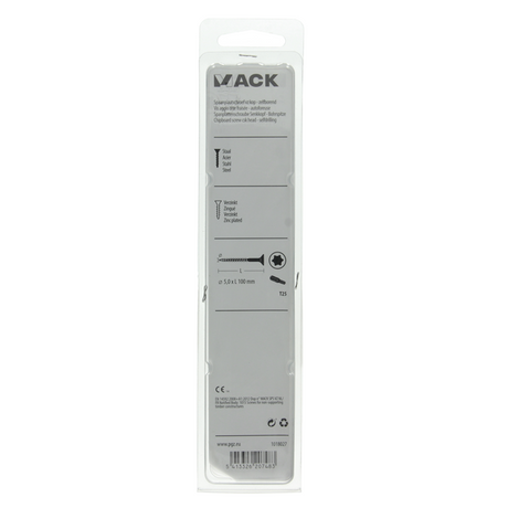 Mack 1018027 - spaanplschr.vzkop-zelfb. geelverz. 16 st 5,0 x 100 mm | 5 stuks