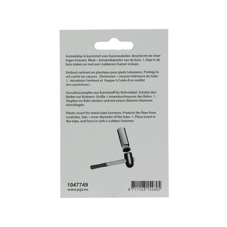 Mack 1047749 - insteekdop kunstsstof zwart 30 x 30 mm 4 st pcs | 6 stuks