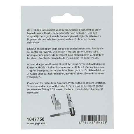 Mack 1047758 - opsteekdop kunststof wit ø 19 mm 4 st pcs | 6 stuks
