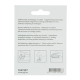 Mack 1047667 - stootdop rubber zelfklevend wit 12 x 12 mm 8 st pcs | 6 stuks