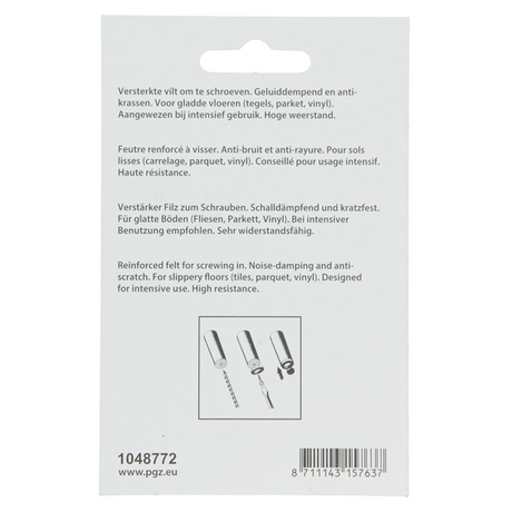 Mack 1048772 - versterkte vilt + schroef bruin ø 50 mm 4 st pcs | 6 stuks