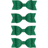 Noeuds Vivi Gade, taille 31x85 mm, paillettes vertes, 4 pièces 1 boîte