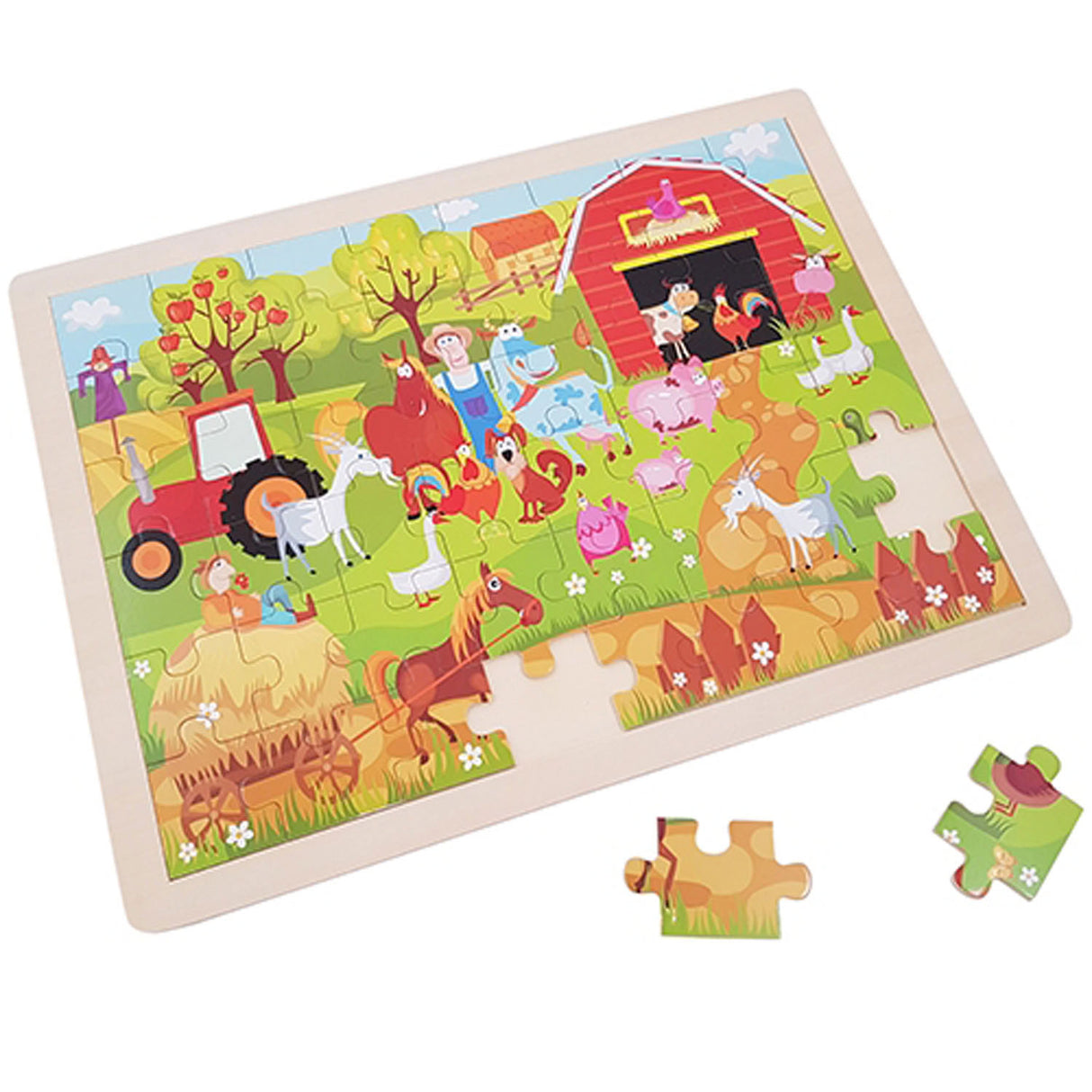 Ferme de puzzle Playwood en bois en bois