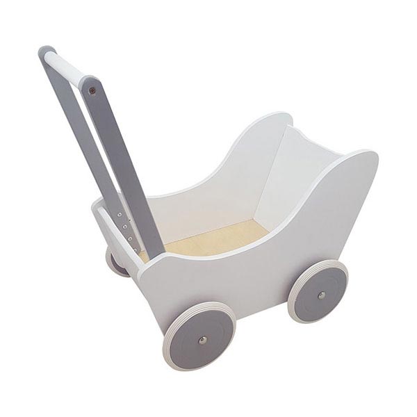 Landau de poupée Playwood blanc argent