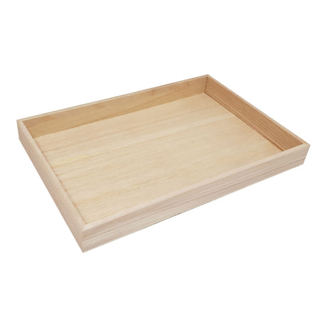 Plateau Playwood petit bois de paulownia, 24x15,5cm