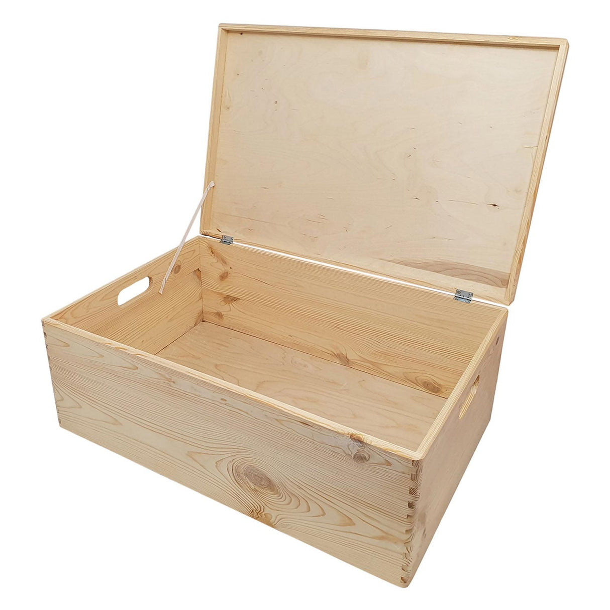 Boîte de rangement en pin Playwood avec couvercle à rabat (40x30x23cm)