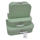 Playwood Cardboard Suitcase Set Green, 3e.