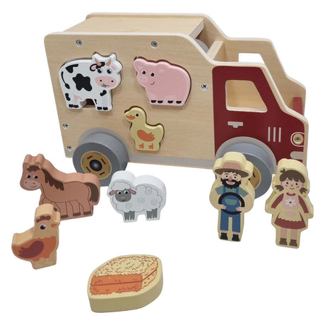 Playwood formes en bois voiture animaux de ferme jouets éducatifs.