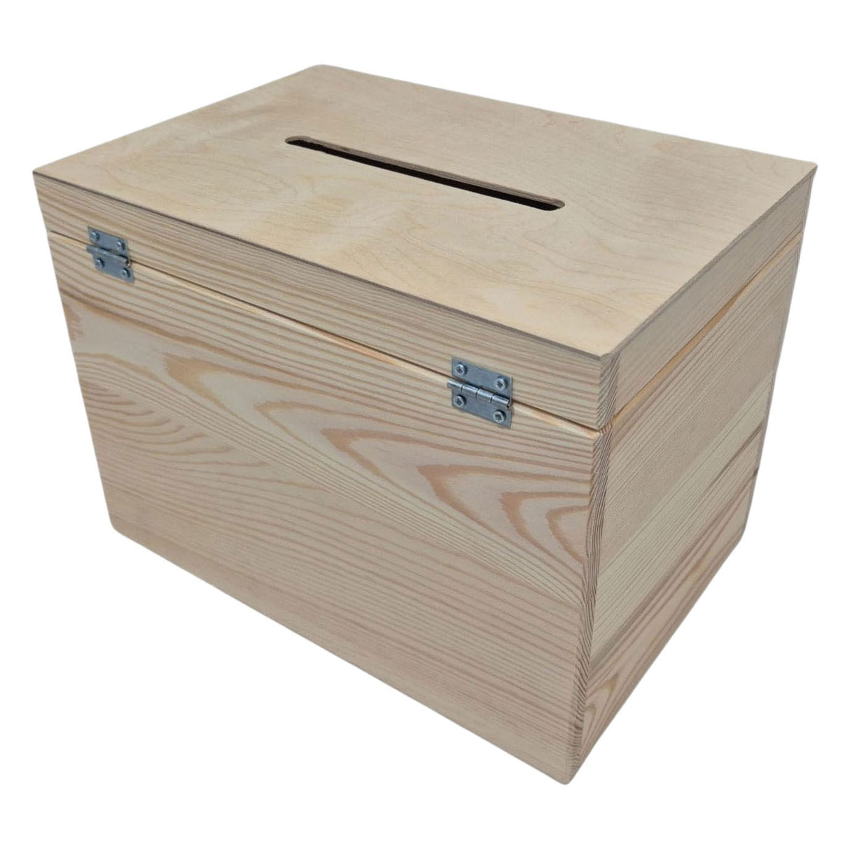 Boîte de rangement enveloppe en bois Playwood pin avec fente 29x22x20 cm.