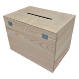 Boîte de rangement enveloppe en bois Playwood pin avec fente 29x22x20 cm.