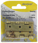 Mack 1013504 - 2 smalle scharnieren messing h 60 x b 46 mm | 5 stuks