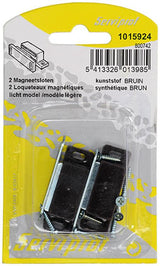 Mack 1015924 - 2 magneetsloten, licht model, kunststof bruin | 10 stuks