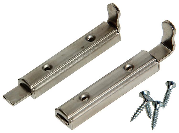 Mack 1013271 - 2 meubelschuiven vernikkeld a 60 - b 12,5 mm | 10 stuks