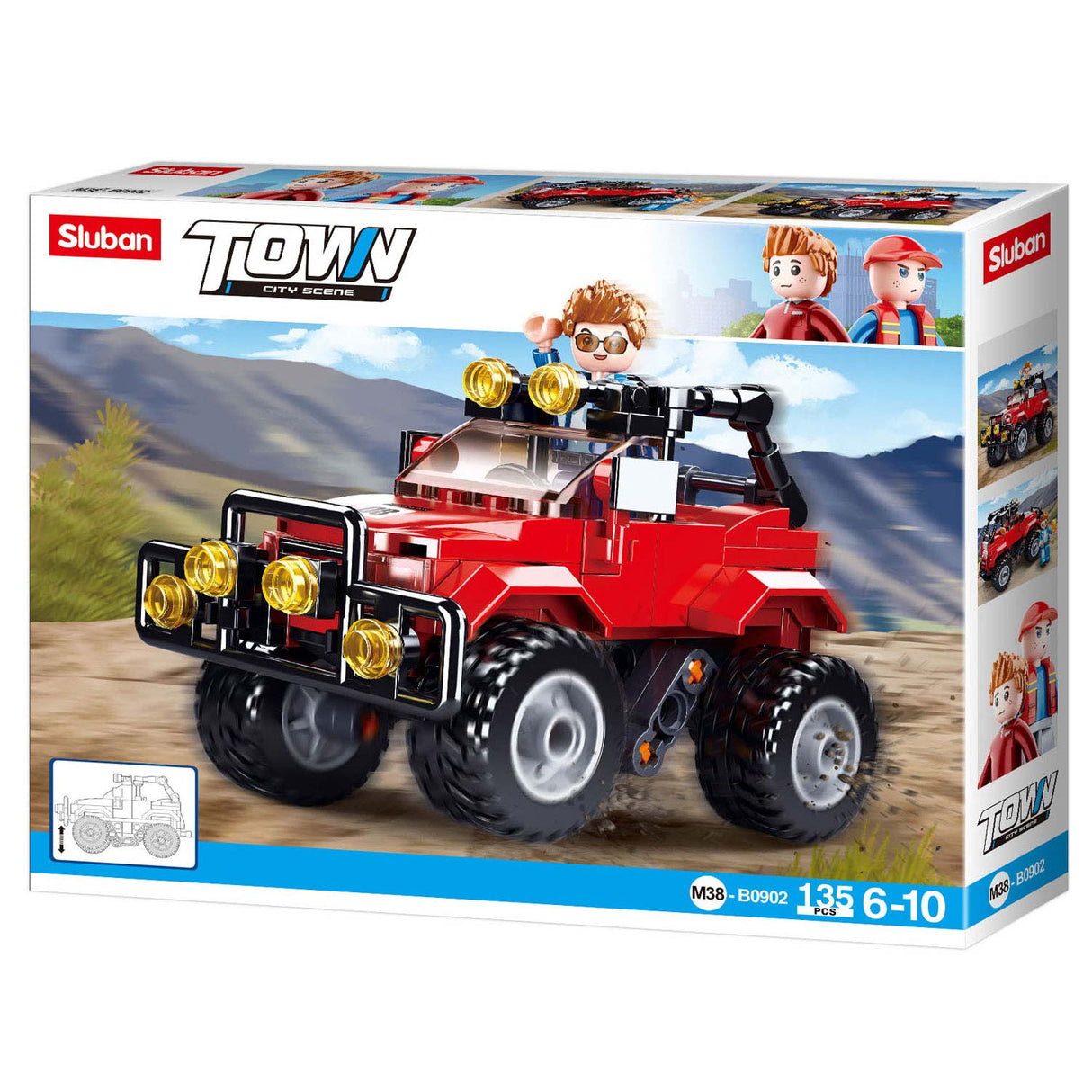 Tout-terrain rouge Sluban - 135 pcs.