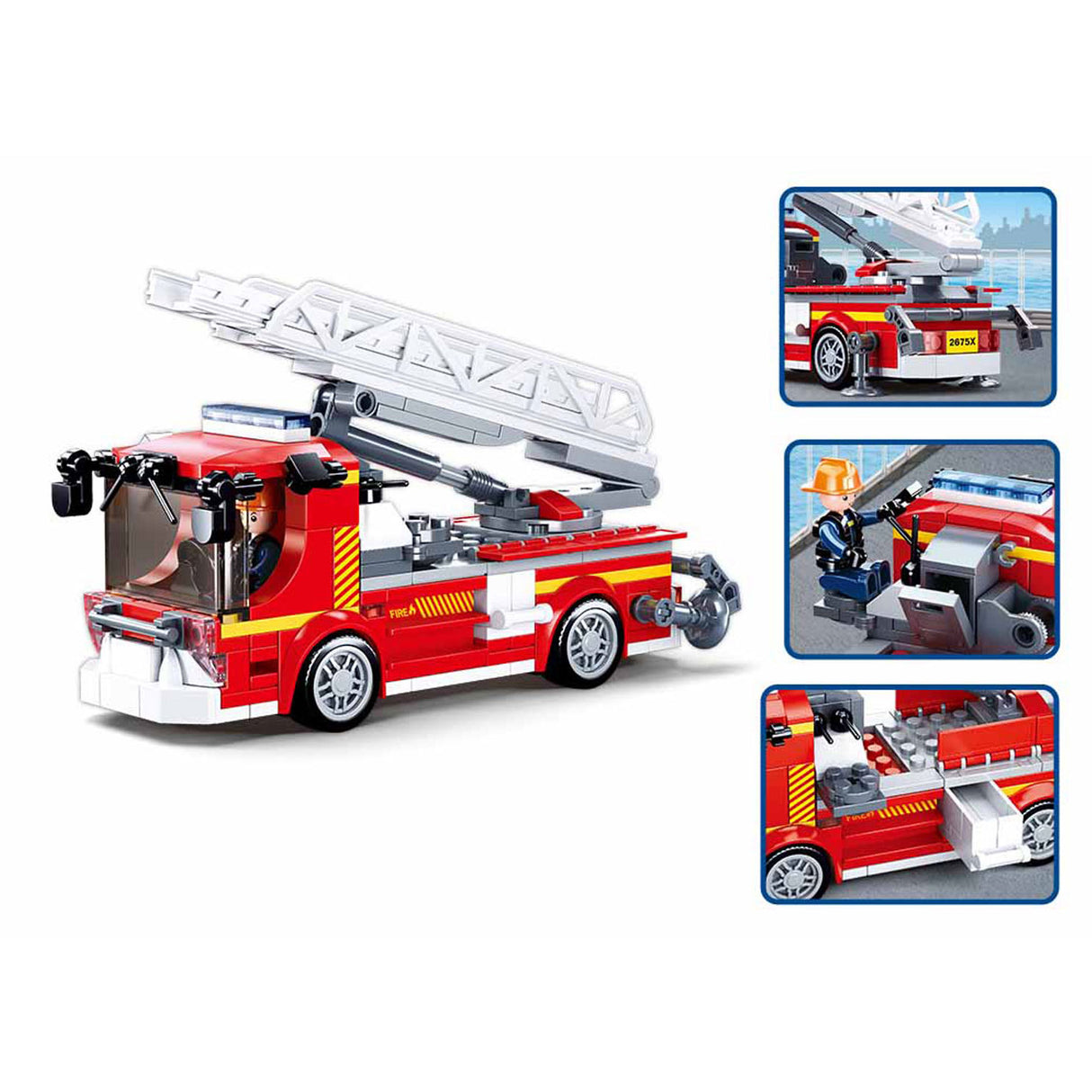 Exercice de camion-échelle des pompiers de Sluban