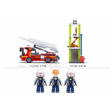 Exercice de camion-échelle des pompiers de Sluban