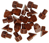 Mack 1015842 - 20 plankdragers kunststof bruin ø 7 mm | 5 stuks