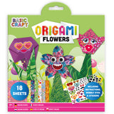 Set origami fleurs animaux 18pcs+autocollants