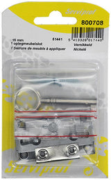 Mack 1015912 - 1 oplegmeubelslot vernikkeld 15mm | 5 stuks